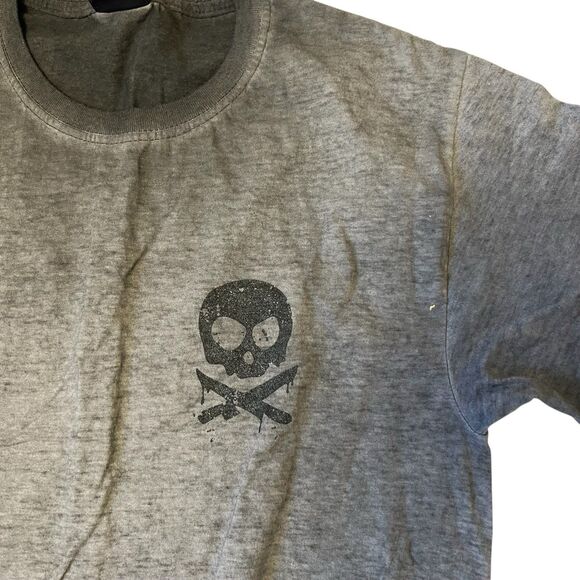 Pete's Pirate Life Fly The Flag Black Gray T-Shirt Men's Small Pete McKinnon - Picture 3 of 9